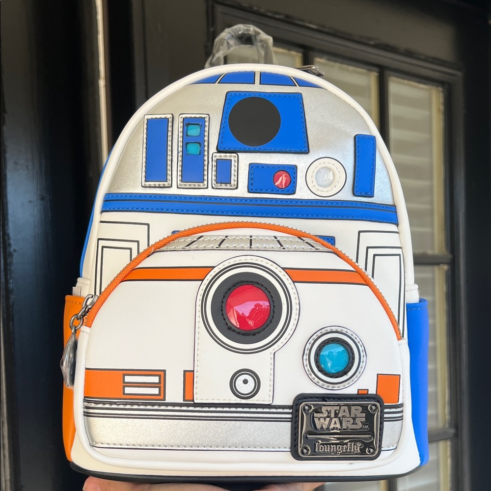 Loungefly Star Wars Droids (R2D2 & BB8) Light-up Mini Backpack